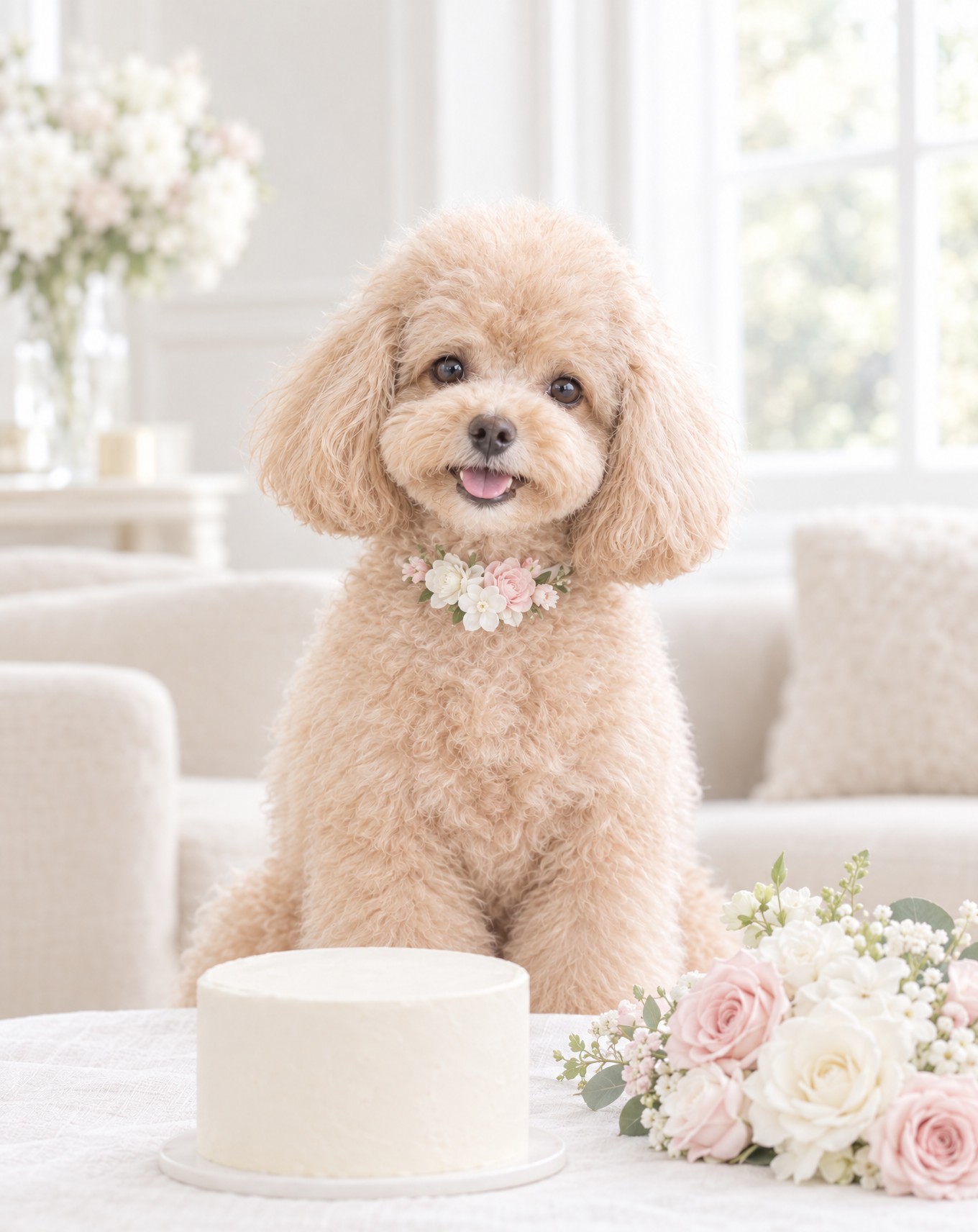 お誕生日の、ポメラニアン